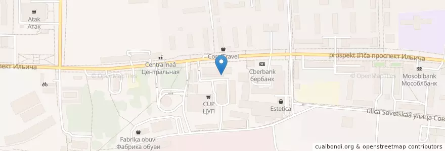 Mapa de ubicacion de Отделение связи №140703 en ロシア, 中央連邦管区, モスクワ州, Городской Округ Шатура.