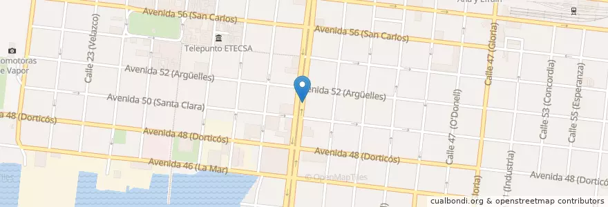 Mapa de ubicacion de Las Delicias en كوبا, Cienfuegos, Cienfuegos, Ciudad De Cienfuegos.