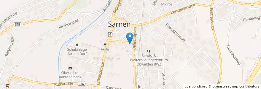 Mapa de ubicacion de Spitex für Stadt und Land en Svizzera, Obvaldo, Sarnen.
