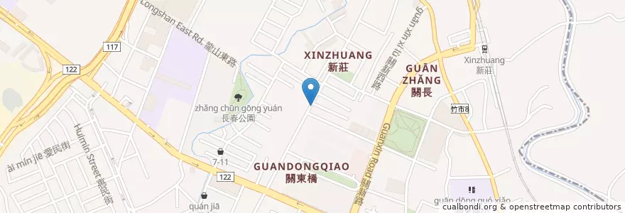 Mapa de ubicacion de 新莊街六號 en 台湾, 台湾省, 新竹市, 東区.