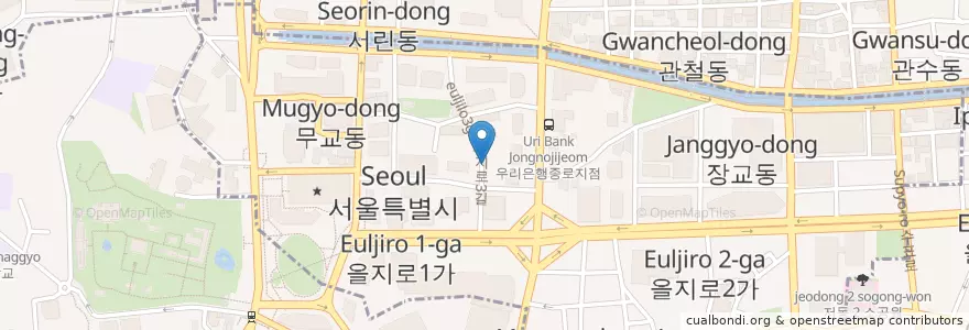 Mapa de ubicacion de 남포면옥 en Республика Корея, Сеул, 명동.
