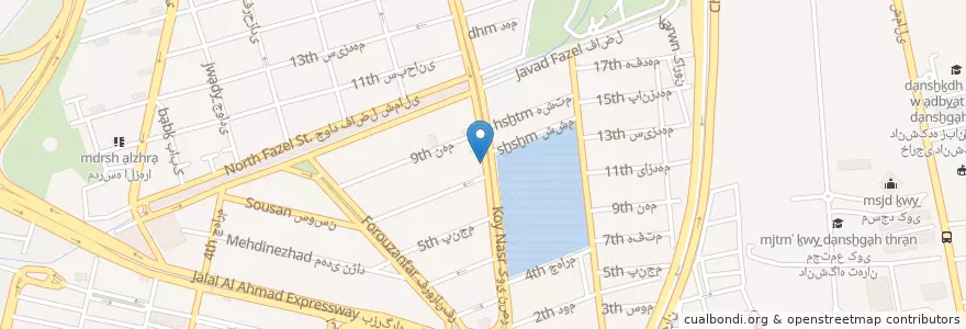 Mapa de ubicacion de داروخانه دکتر بشیر زاده en Irán, Teherán, شهرستان تهران, Teherán, بخش مرکزی شهرستان تهران.