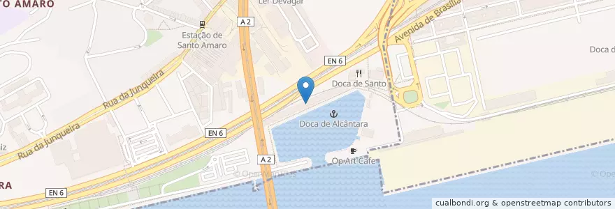 Mapa de ubicacion de Bunker en Portugal, Aire Métropolitaine De Lisbonne, Lisbonne, Grande Lisboa, Alcântara.