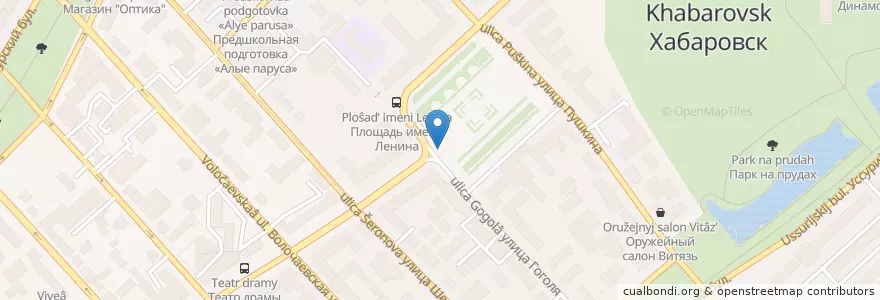 Mapa de ubicacion de Пост ДПС en Россия, Дальневосточный Федеральный Округ, Хабаровский Край, Городской Округ Хабаровск.