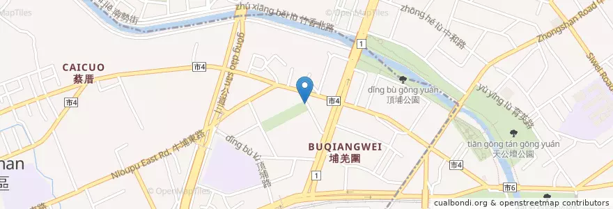 Mapa de ubicacion de Hsinchu Peace Park en Taiwan, Taiwan Province, Hsinchu, Xiangshan District.