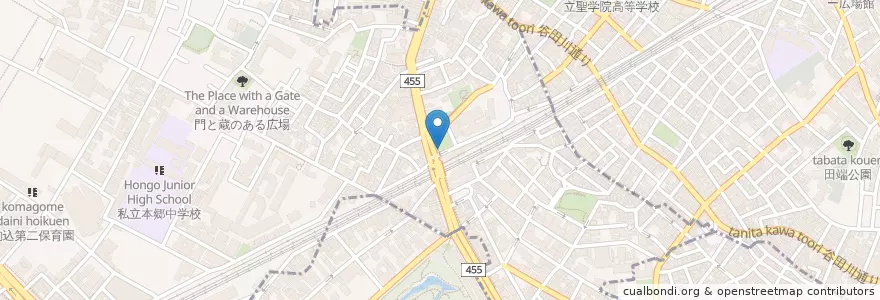 Mapa de ubicacion de 駒込駅前交番 en Japan, 東京都, 北区.