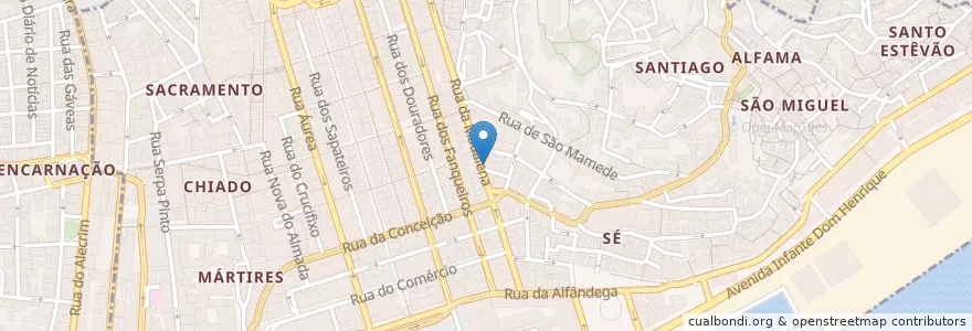 Mapa de ubicacion de Adega Do Manel en Portekiz, Lisboa, Grande Lisboa, Lizbon, Santa Maria Maior.