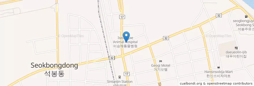 Mapa de ubicacion de 신탄진동주민센터 en Corée Du Sud, Daejeon, 대덕구.