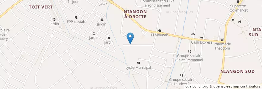Mapa de ubicacion de GS Les tisserins en Elfenbeinküste, Abidjan, Yopougon.