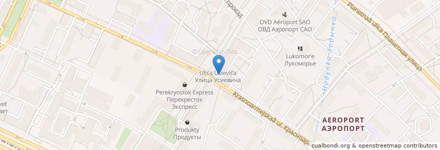Mapa de ubicacion de Почта Банк en Rusland, Centraal Federaal District, Moskou, Северный Административный Округ, Район Аэропорт.
