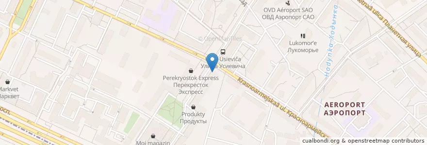 Mapa de ubicacion de Правда Кофе en Rusia, Центральный Федеральный Округ, Москва, Северный Административный Округ, Район Аэропорт.