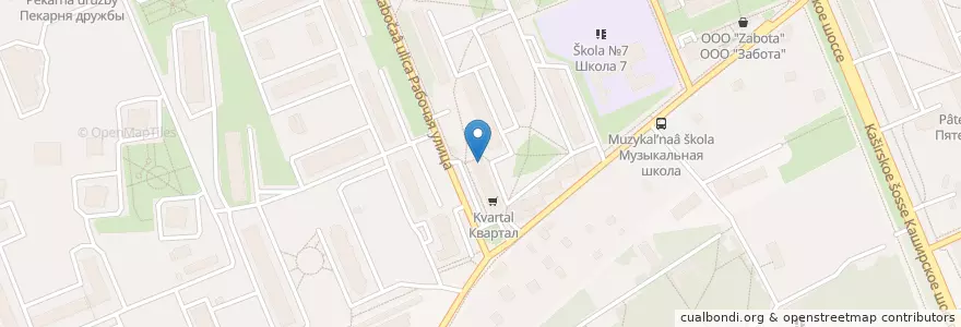 Mapa de ubicacion de Любимая en Rusland, Centraal Federaal District, Oblast Moskou, Городской Округ Домодедово.