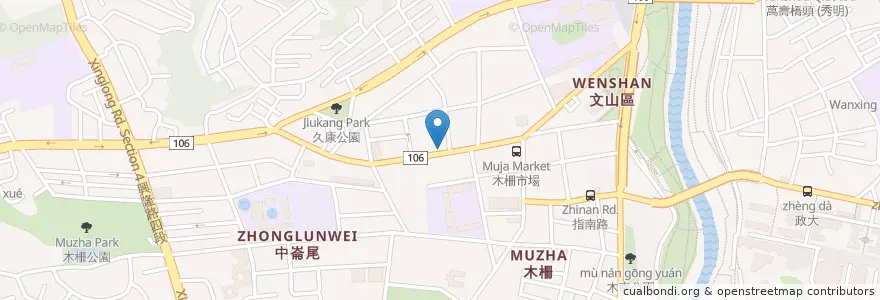 Mapa de ubicacion de 路易莎咖啡 en تایوان, 新北市, تایپه, 文山區.