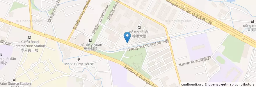 Mapa de ubicacion de 原味燉品屋 en Taiwán, Provincia De Taiwán, Hsinchu, 東區.