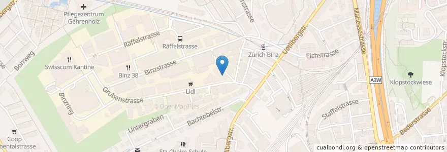 Mapa de ubicacion de Pizzeria Trattoria da Michele en 瑞士, 蘇黎世, Bezirk Zürich, Zürich.