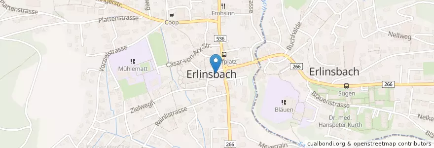 Mapa de ubicacion de Gemeindehaus Erlinsbach SO en Switzerland, Aargau, Erlinsbach (Ag), Bezirk Gösgen, Erlinsbach (So).