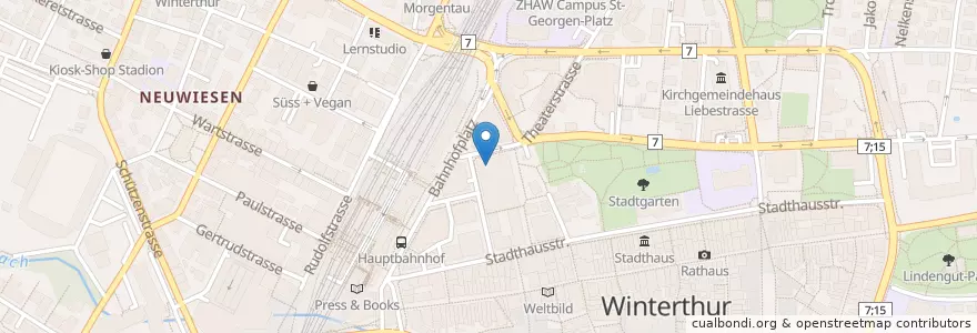 Mapa de ubicacion de Dong Fang TCM Praxis en Швейцария, Цюрих, Bezirk Winterthur, Winterthur.