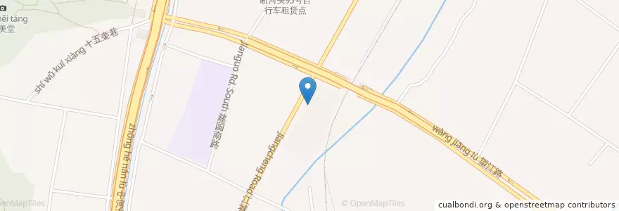 Mapa de ubicacion de 杭州银行 en China, Zhejiang, Hangzhou City, Shangcheng District.