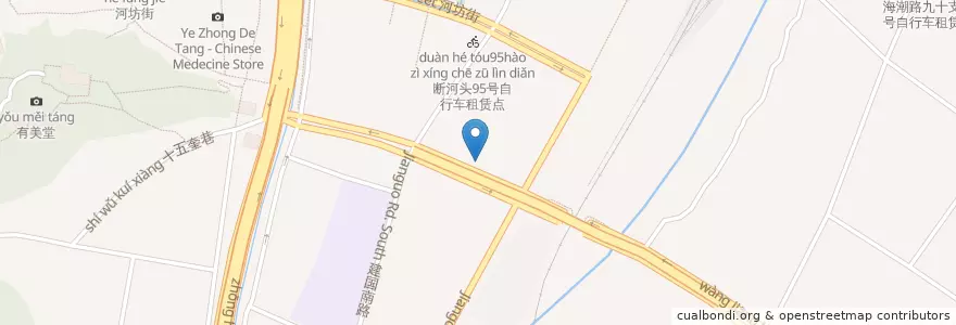 Mapa de ubicacion de 慧娟面馆 en 中国, 浙江省, 杭州市, 上城区.