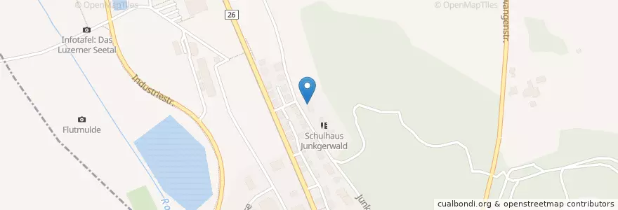 Mapa de ubicacion de Kindergarten Junkernwald en Schweiz/Suisse/Svizzera/Svizra, Luzern, Hochdorf.