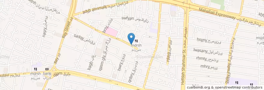 Mapa de ubicacion de مسجد الزهراء سلام الله علیها en Iran, Teheran, شهرستان تهران, Teheran, بخش مرکزی شهرستان تهران.