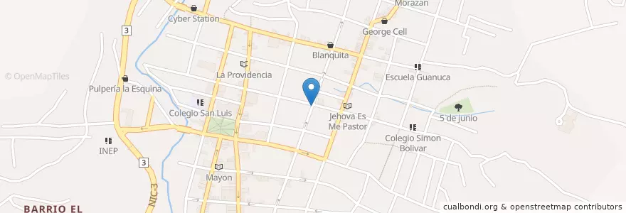 Mapa de ubicacion de Luna Flor Bistro Café en ニカラグア, マタガルパ県, Matagalpa (Municipio).