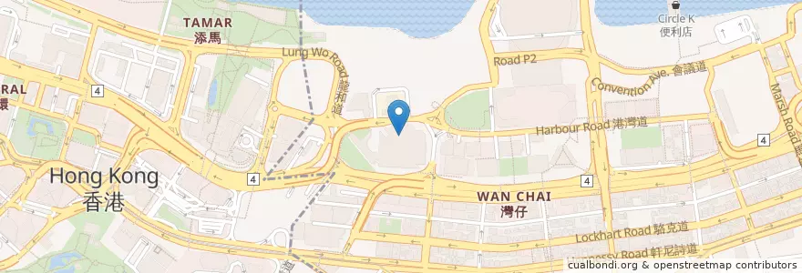 Mapa de ubicacion de 歌劇院 Lyric Theatre en China, Cantão, Hong Kong, Ilha De Hong Kong, Novos Territórios, 灣仔區 Wan Chai District.