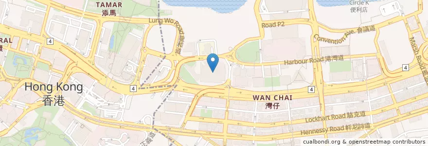 Mapa de ubicacion de 演奏廳 Recital Hall en Китай, Гуандун, Гонконг, Гонконг, Новые Территории, 灣仔區 Wan Chai District.