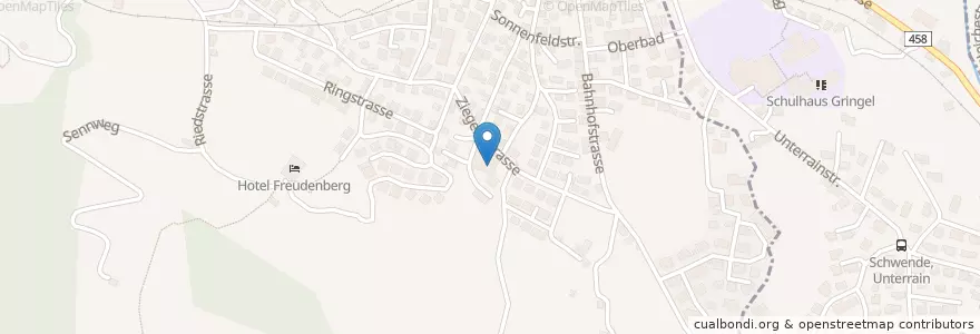 Mapa de ubicacion de Bistro Kunsthalle Ziegelhütte en Suisse, Appenzell Rhodes-Intérieures, Saint-Gall, Appenzell.