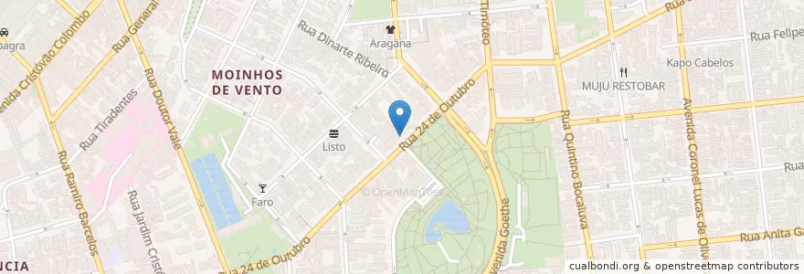 Mapa de ubicacion de Banco do Brasil en Brésil, Région Sud, Rio Grande Do Sul, Région Métropolitaine De Porto Alegre, Região Geográfica Intermediária De Porto Alegre, Região Geográfica Imediata De Porto Alegre, Porto Alegre.