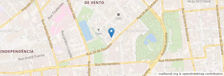 Mapa de ubicacion de Banco Santander en Бразилия, Южный Регион, Риу-Гранди-Ду-Сул, Região Metropolitana De Porto Alegre, Região Geográfica Intermediária De Porto Alegre, Região Geográfica Imediata De Porto Alegre, Порту-Алегри.