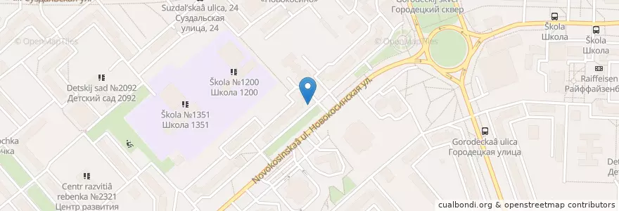 Mapa de ubicacion de Айсберри en Rusia, Центральный Федеральный Округ, Москва, Восточный Административный Округ, Район Новокосино.