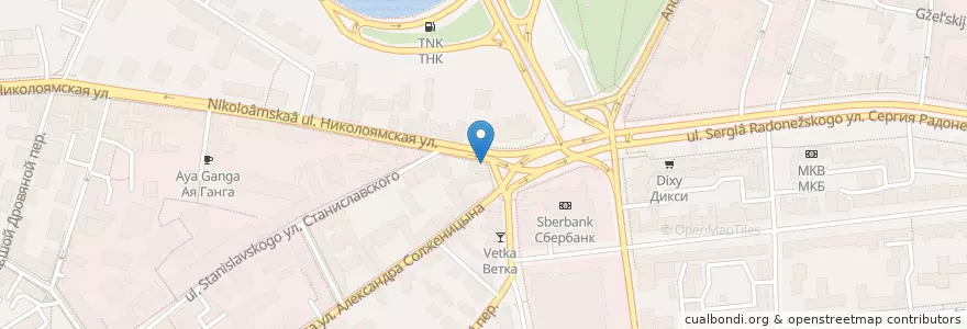 Mapa de ubicacion de Домино'c en ロシア, 中央連邦管区, モスクワ, Центральный Административный Округ, Таганский Район.
