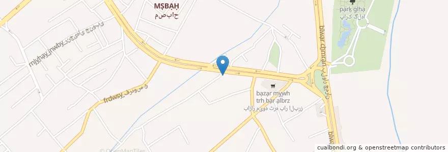 Mapa de ubicacion de مسجد en إیران, محافظة ألبرز, شهرستان کرج, بخش مرکزی شهرستان کرج, کرج.