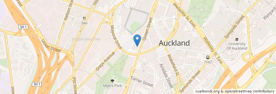Mapa de ubicacion de Indian Cafe and Takeaway en New Zealand / Aotearoa, Auckland, Waitematā.