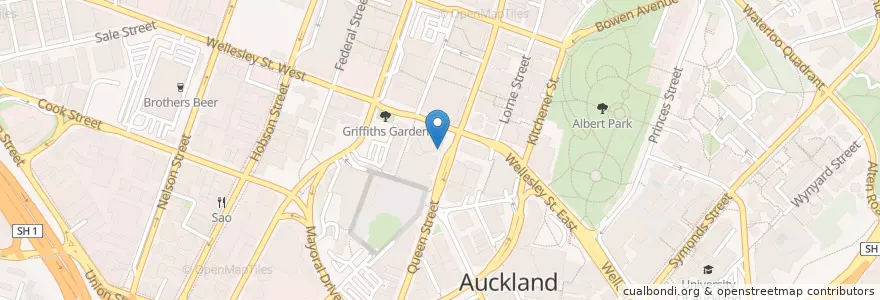 Mapa de ubicacion de Habitual Fix en Nova Zelândia, Auckland, Waitematā.