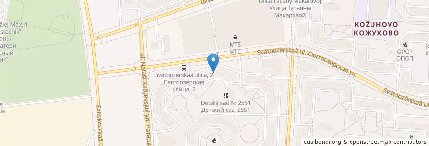 Mapa de ubicacion de Медок en Rusia, Distrito Federal Central, Москва, Восточный Административный Округ, Район Косино-Ухтомский.