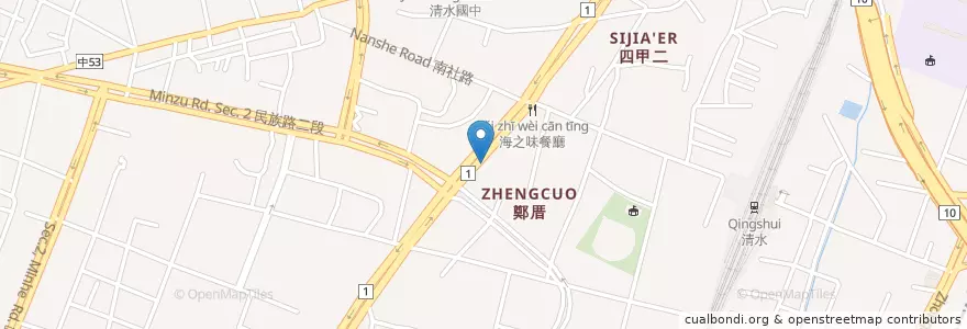 Mapa de ubicacion de 貝兒婦嬰百貨（清水店） en Taiwan, Taichung, 清水區.