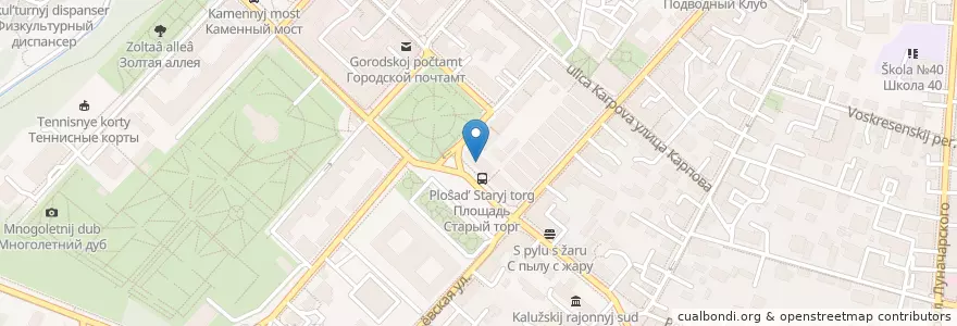 Mapa de ubicacion de Гастрономъ en 러시아, Центральный Федеральный Округ, Калужская Область, Городской Округ Калуга.