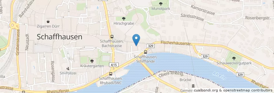 Mapa de ubicacion de Sababa Food en Schweiz, Schaffhausen, Schaffhausen.