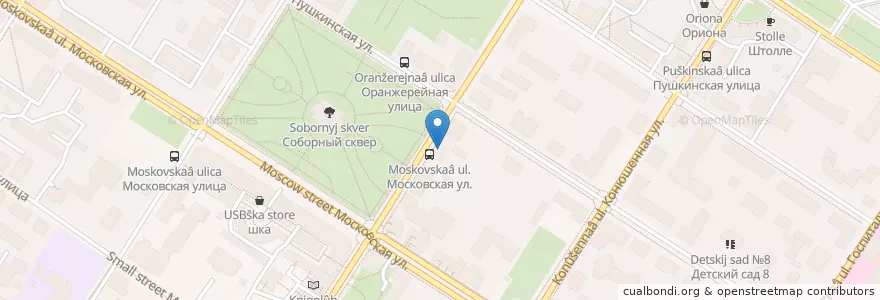 Mapa de ubicacion de Росгосстрах Банк en Russie, District Fédéral Du Nord-Ouest, Oblast De Léningrad, Saint-Pétersbourg, Пушкинский Район, Пушкин.
