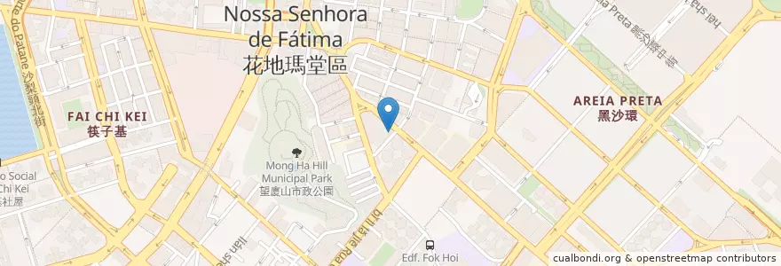 Mapa de ubicacion de Pizza Hut en Çin, Makao, Guangdong, 澳門 Macau, 珠海市, 香洲区, 花地瑪堂區 Nossa Senhora De Fátima.