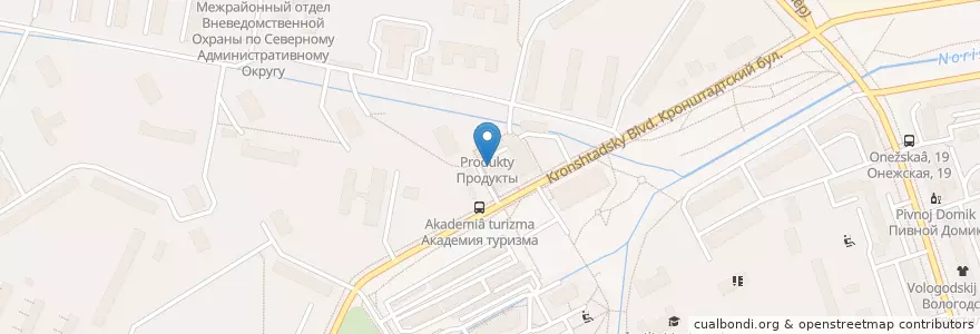 Mapa de ubicacion de Горздрав en 러시아, Центральный Федеральный Округ, Москва, Северный Административный Округ, Головинский Район.