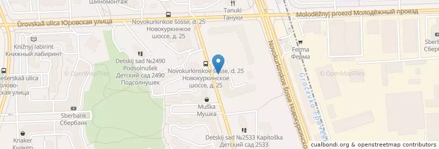 Mapa de ubicacion de Наше место en Rússia, Distrito Federal Central, Москва, Северо-Западный Административный Округ, Район Куркино.