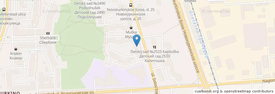 Mapa de ubicacion de Чудо-выпечка en Rusia, Distrito Federal Central, Москва, Северо-Западный Административный Округ, Район Куркино.