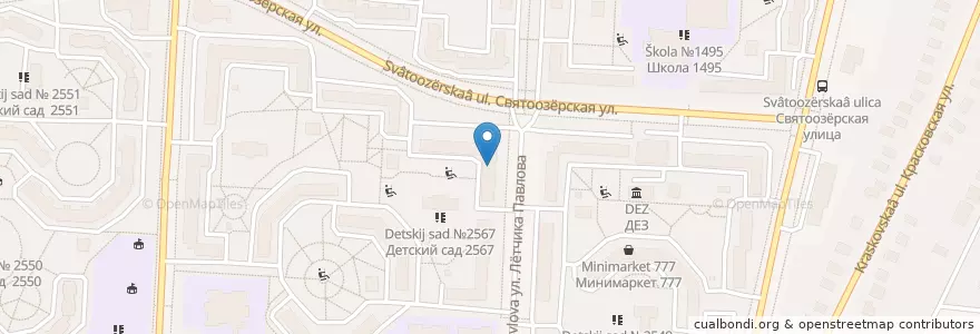 Mapa de ubicacion de Пипони en 俄罗斯/俄羅斯, Центральный Федеральный Округ, Москва, Восточный Административный Округ, Район Косино-Ухтомский.