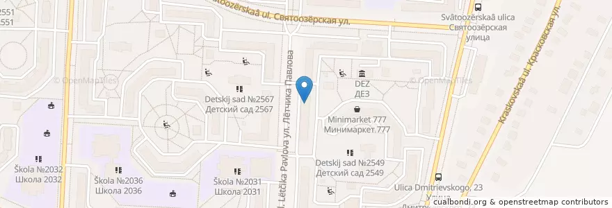 Mapa de ubicacion de Аптечный пункт en Rusland, Centraal Federaal District, Moskou, Восточный Административный Округ, Район Косино-Ухтомский.
