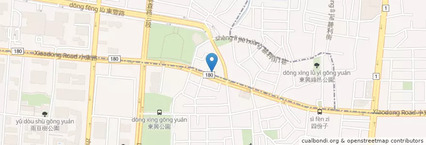 Mapa de ubicacion de 流浪魚沙嗲 en 타이완, 타이난 시, 베이구.