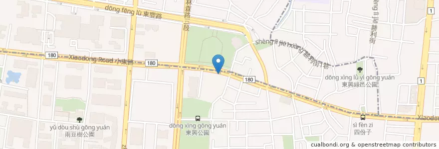 Mapa de ubicacion de 問醬水餃 en 臺灣, 臺南市, 北區.