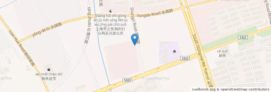 Mapa de ubicacion de Starbucks en Китай, Шанхай, Миньхан.